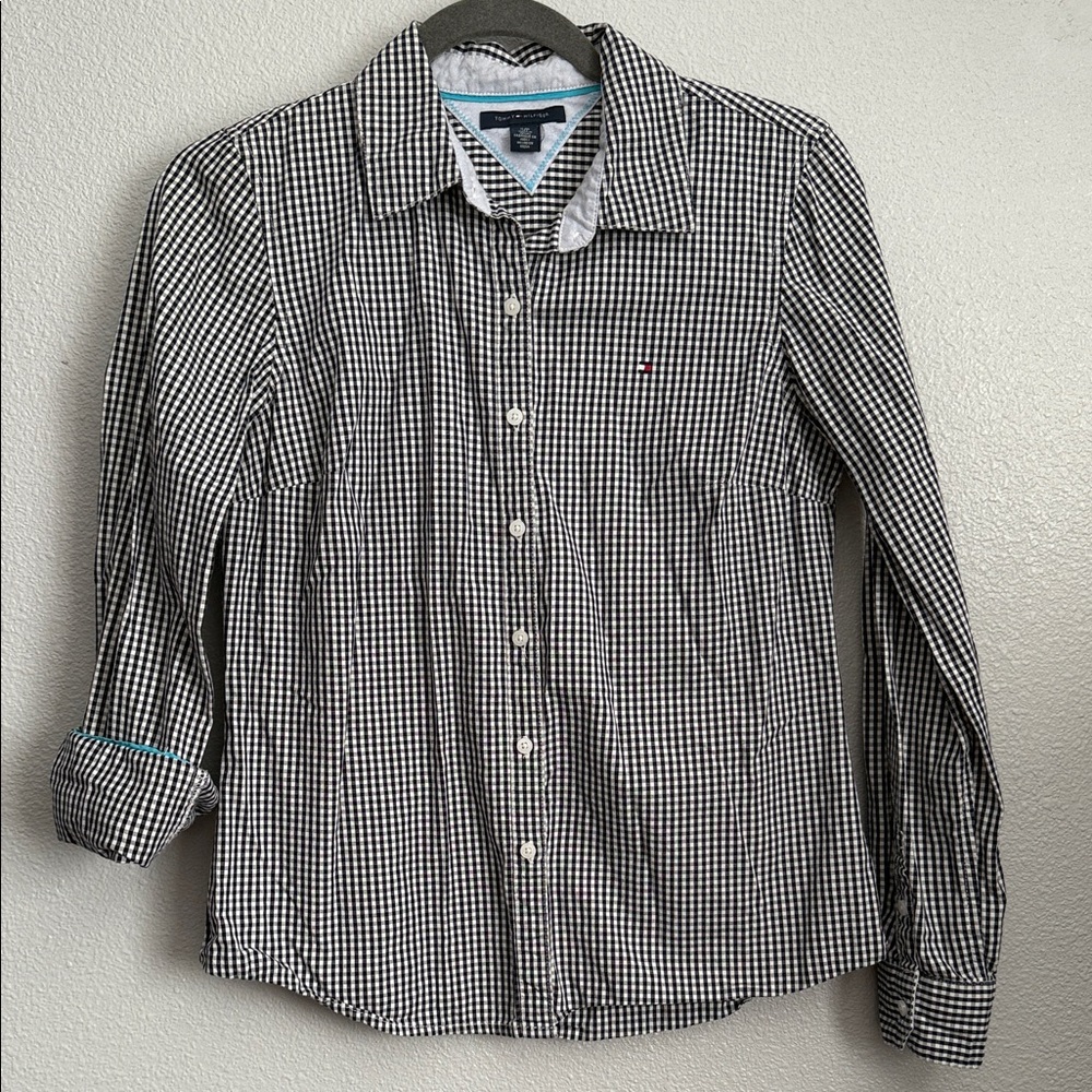Tommy Hilfiger Black and White Gingham Shirt